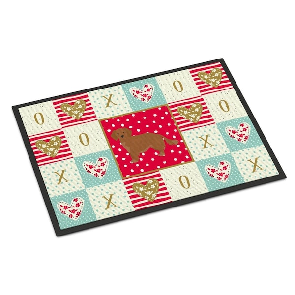Carolines Treasures 18 x 27 in. Small Greek Domestic Dog Love Indoor or Outdoor Mat CK5895MAT - main